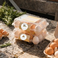 500 Pcs 2 Inch Farm Fresh Eggs Stickers Fresh Egg Carton Decor for Packaging