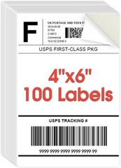 4×6 Inch Shipping Address Labels 100 Pcs for Inkjet Laser Printer