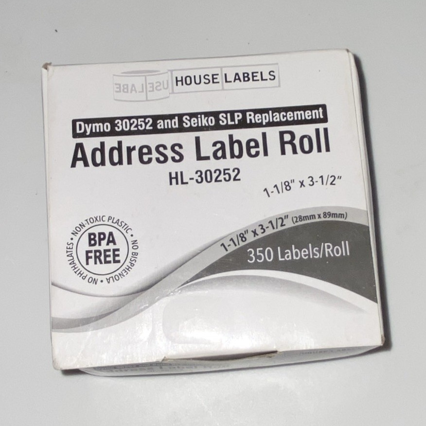 House Labels HL-30252 Address Labels 1-1/8″ x 3-1/2″ 350/Roll