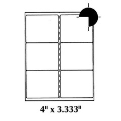4×3.33” Shipping Labels – 6 Labels Per Page – 6000 Shipping Labels