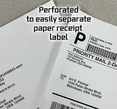Integrated Labels with Receipts – 8.5″ x 11″, Permanent Adhesive, Inkjet & La…