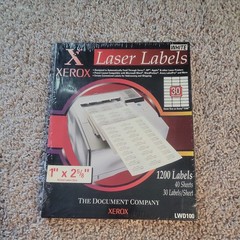 Xerox Laser Labels 1200 Labels 40 Sheets 1″ X 2 5/8″ LWD100