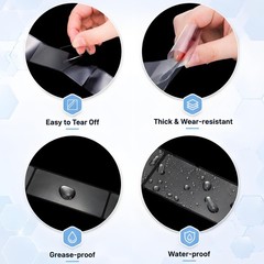 1200 Pcs Clear Label Protectors, 3.14 x 1.18 Waterproof Rectangle Label Stick…