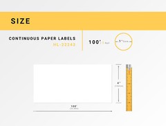 Non-OEM Fits BROTHER DK-2243 Labels (4″ x 100 feet) – (4) Rolls of 100′