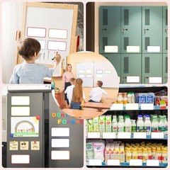 Magnetic Dry Erase Labels – 32 Pcs Reusable Writable Name Tags for Whiteboard
