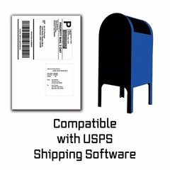 200 Laser /Ink Jet Labels Click-N-Ship with Peel Off Receipt -Perfect for USPS!