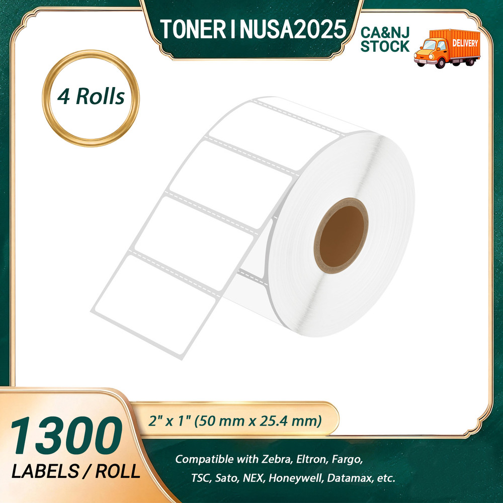 4Rolls Direct Thermal 2″x1″ Labels for Zebra GX420d LP2824 ZD410 ZD420 ZT220
