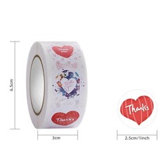 500pcs Love Heart Valentine s Day Stickers Birthday Party Seal Labels DIY Gift