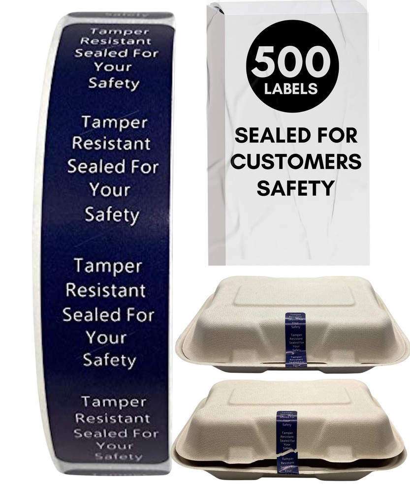 Tamper Evident Tape | Sealed for Your Safety | 500 Tamper Proof Stickers | Se…