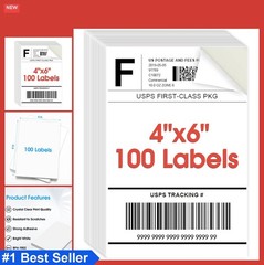 4X6 Inch Shipping Address Labels,For Inkjet or Laser Printer, USPS Mailing Shipp