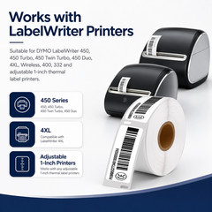 5Roll 30336 Large Return Address Labels 1×2 1/8 Inch for DYMO LabelWriter 450