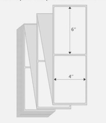 4000 Labels 4″ x 6″ Fanfold Thermal Transfer Labels White, 2000 Labels/Stack