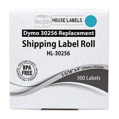 DYMO LW 30256 COLOR Large Direct Thermal BLUE Shipping Labels – (2) Rolls of 300