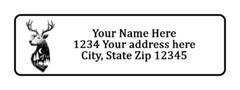 800 Deer Head Personalized Return Address Labels 1/2 inch by 1 3/4 inch