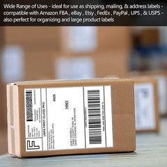 1000 Half Sheet Self Adhesive Shipping Labels, 8.5″ X 5.5″ Address Labels for La