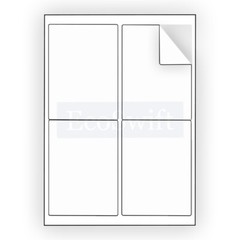 (4) 4 x 5 EcoSwift Laser/Ink Address Shipping Adhesive Labels 4 per sheet