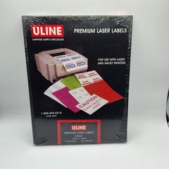 Uline S-5042 Premium Laser Labels 2 5/8 x 1 White 3000 Count 30 Per Sheet NEW