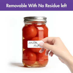 1000 Removable Food Labels, Water/Oil/Tear Resistant Blank Stickers