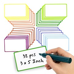 Availey 32 Pieces (3 x 5) – Colored Border Magnetic Dry Erase Labels – Reusab…