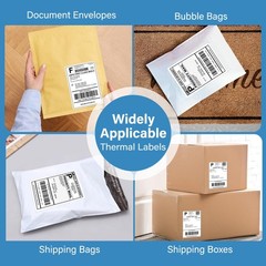 4×6 Direct Thermal Shipping Labels, 1000 Thermal Labels Fanfold with Perforat…