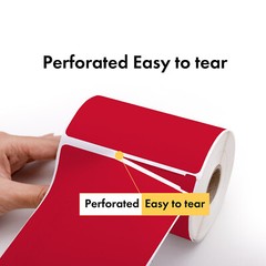 DYMO LW 30256 COLOR Large Direct Thermal RED Shipping Labels – (6) Rolls of 300