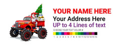 Personalized Christmas Monster Truck Theme Address Labels Stickers 2.625inx01in