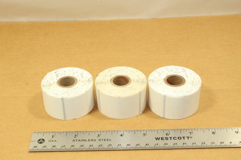 White 1.1875″ x 2″ Direct Thermal Barcode Labels Zebra 3 Rolls Lot