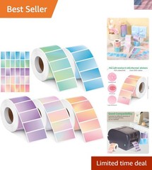 Multipurpose 2500 Thermal Labels in Gradient Colors – Strong Adhesive, Easy Use