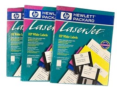 3 Packs – HP Laser Jet White Address Labels 1×2 5/8 Self-Adhesive 3,000 Per Box