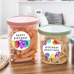 500pcs Happy Birthday Stickers Greetings Round Seal Label for Party Gift Package