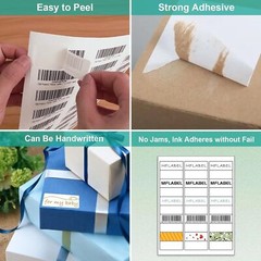 1″ x 2 5/8″Self-Adhesive Blank Address Shipping Labels for Laser & Inkjet 30 UP