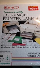 Laser/ Ink Jet Printer Labels 600 Count Self-Adhesive FREE SHIPPING