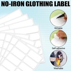 300Pcs Clothing Labels No Iron Laundry Labels Self-Stick Fabric Labels for Cloth
