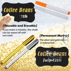 218 PCS Chalkboard Labels with 4 Pens, Erasable and Reusable Waterproof Blackboa