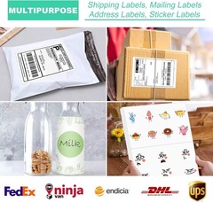 1000 8.5”x5.5” Shipping Mailing Labels Half Sheet Self Adhesive for Laser ink