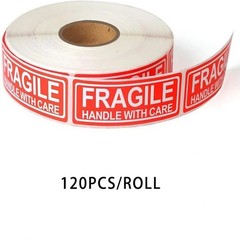 1 Roll 120Pcs FRAGILE HANDLE WITH CARE Stickers Labels Mailing Shipping