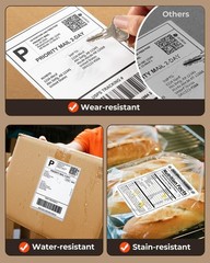 Commercial Grade 4×6 Thermal Labels – 220 Sheets with Strong Adhesive