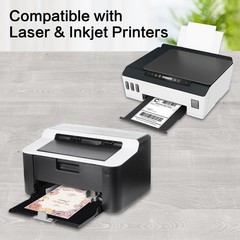 100 Pre-Cut 4×6 Sheet Shipping Labels for Laser & Inkjet Printers, Single She…