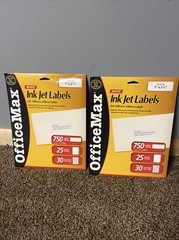 2 Of 750 Address Labels 5160/5260/6240/8160/8460 White 1”x 2 5/8” OfficeMax