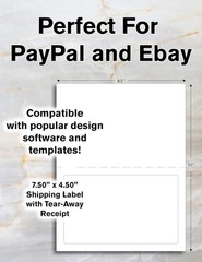 Integrated Labels with Receipts – 8.5″ x 11″, Permanent Adhesive, Inkjet & La…