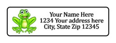 400 Cute Frog Personalized Return Address Labels 1/2 inch by 1 3/4 inch
