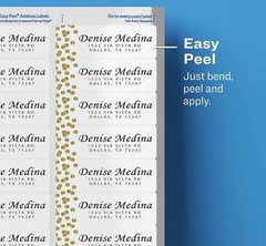 1pk 600 Labels Avery Easy Peel Address Labels, 2/3″x1-3/4″,Gold Confetti Design