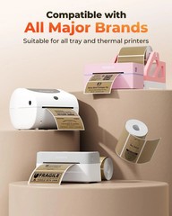 4” X 2” Direct Thermal Labels, Thermal Printer Stickers, Strong Adhesive & Perfo