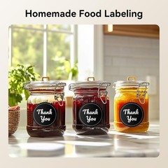 Black Round Labels 50x50mm1.97” x 1.97”, for M2/M3 Label Maker, Suitable fo…