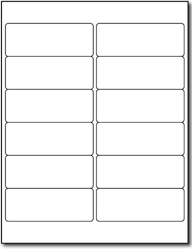 4″ x 1.5″ Rectangle Labels – 12 Per Sheet – 25 Sheets / 300 Total Labels | Wh…