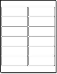 4″ x 1.5″ Rectangle Labels – 12 Per Sheet – 25 Sheets / 300 Total Labels | Wh…
