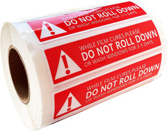 Do Not Roll down Warning Labels,Windows Film Attention Caution Stickers,4X1 Inch
