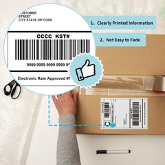 1000 Fanfold 4″ x 6″ Direct Thermal Labels Shipping Labels with Perforated Li…