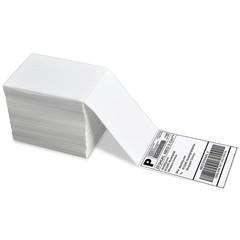 4″ x 6″ Direct Thermal Shipping Labels – Pack of 500 Fanfold Labels – White P…