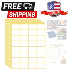 480 Pcs White Blank Labels Self Adhesive Library Book Spine Labels 1″ x 1.5″ …